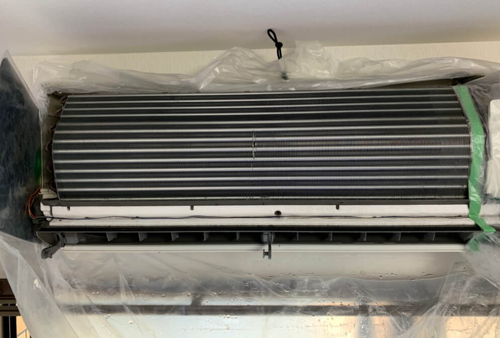 エアコンクリーニング冷却フィン清掃後