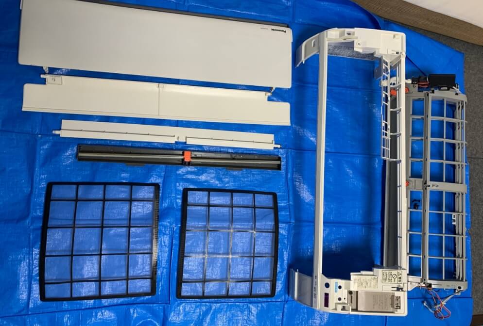 エアコンクリーニングフィルタ・カバー清掃後